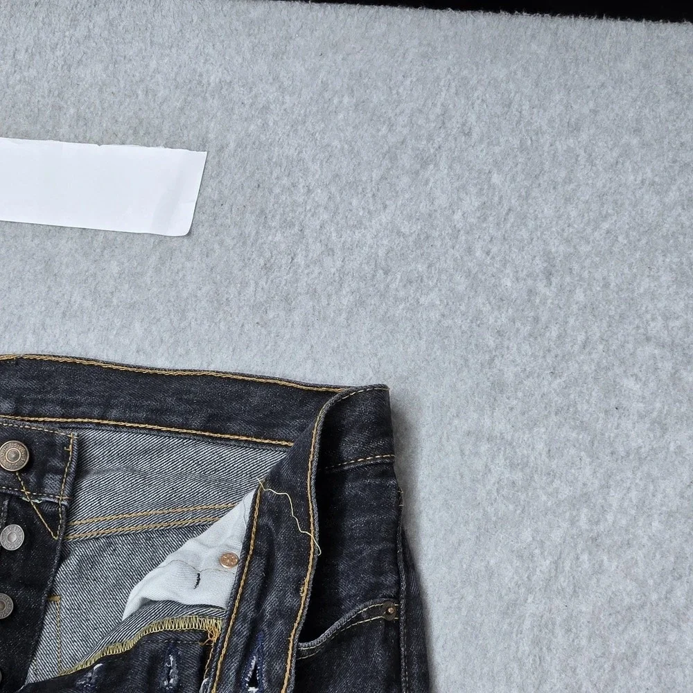 Levi's 501 Men Jeans 32X32 Dark Blue Denim Original‎ Fit Straight Leg 28